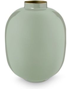 Vaas Home Deco metaal groen 32cm