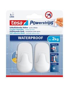 Powerstrips waterproof haak L 2 haken + 2 strips