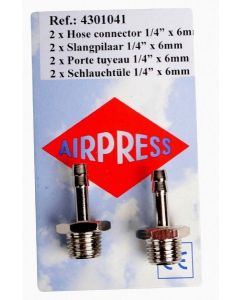 Airpress slangpilaar 1/4 x 6 mm"