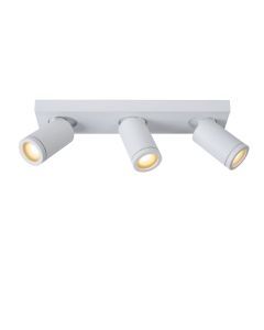 Lucide TAYLOR - Plafondspot Badkamer - LED Dim to warm - GU10 - 3x5W 2200K/3000K - IP44 - Wit