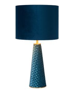 Lucide EXTRAVAGANZA VELVET - Tafellamp - 25 cm - 1xE27 - Turquoise