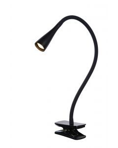 Lucide ZOZY - Klemlamp - LED Dimb. - 1x3W 3000K - 3 StepDim - Zwart