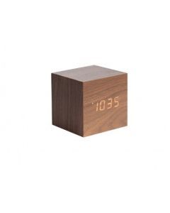 Alarm clock mini Cube bruin