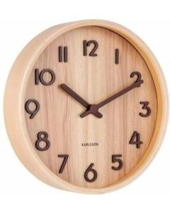 Wall clock Pure small walnut