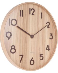 Wall clock Pure large walnut