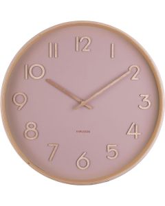 Wall clock Pure medium dial faded pink