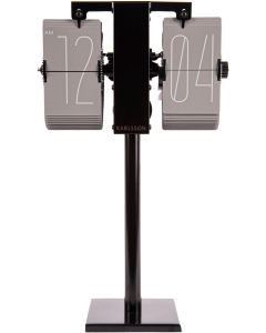 Flip clock No Case Mini warm grey, black stand