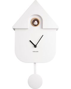 Wall clock Modern Cuckoo white