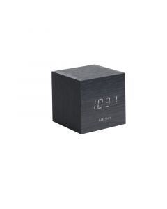 Alarm clock mini Cube zwart