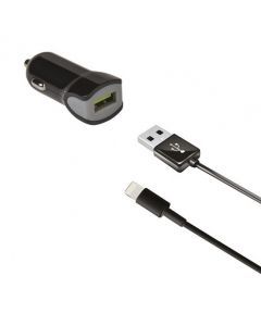 Autolader MFI USB 2.4A zwart