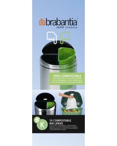 Brabantia 100% composteerbare afvalzakken K 10 liter 364983 t.b.v. Twin Bin