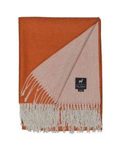 Alpaca zomer plaid oranjebruin