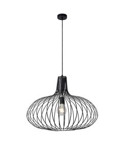 Lucide MANUELA - Hanglamp - 65 cm - 1xE27 - Zwart