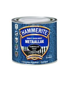 Metaallak hamerslag zwart 250 ml