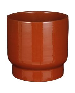 Thiago pot rond rood - h14xd15cm