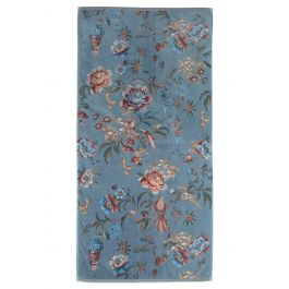 Douchelaken Secret Garden blauw