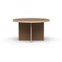 Eettafel rond 130 cm bruin thumbnail