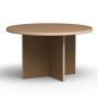 Eettafel rond 130 cm bruin thumbnail