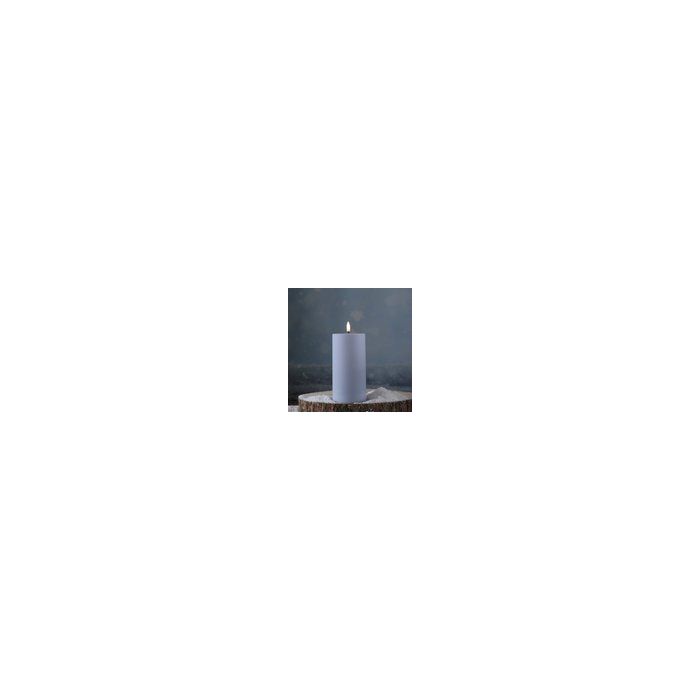 Kaars LED blauw 7,5x15 cm