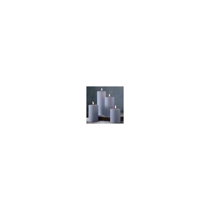 Kaars LED blauw 7,5x15 cm