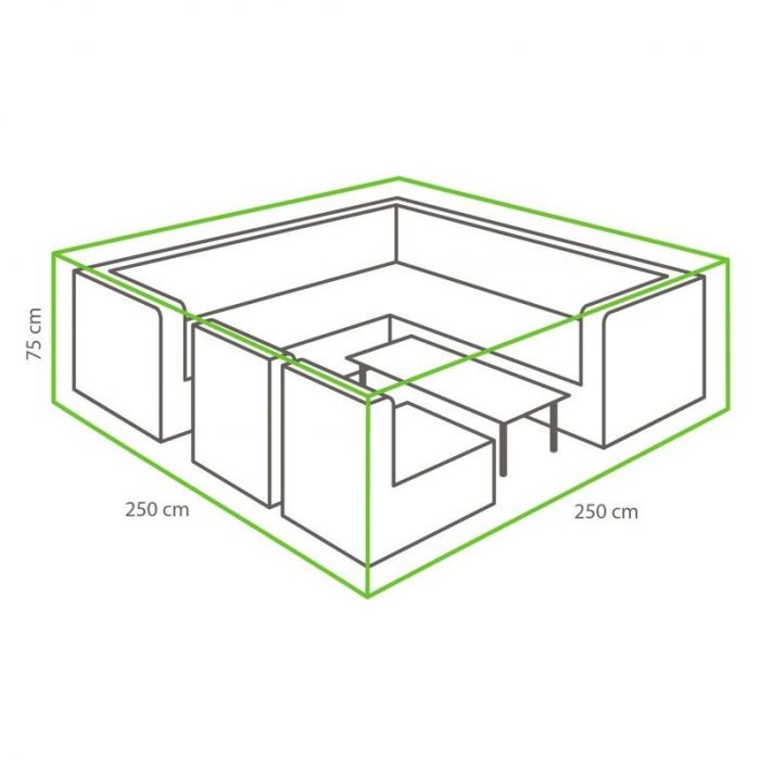 Beschermhoes voor loungeset 250 x 250 x 75 cm
