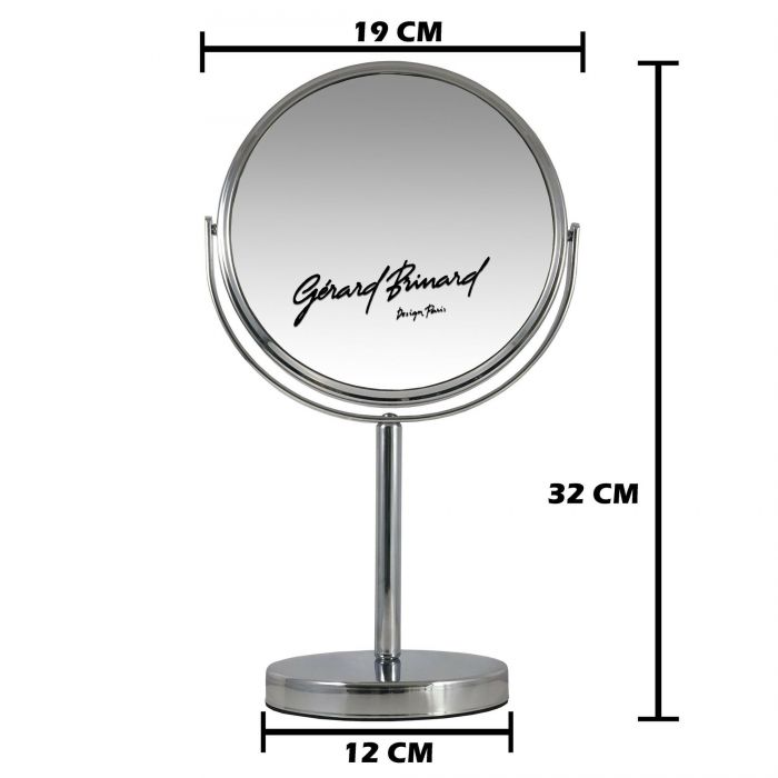 Make-up spiegel 18 cm 10x vergroting zilver