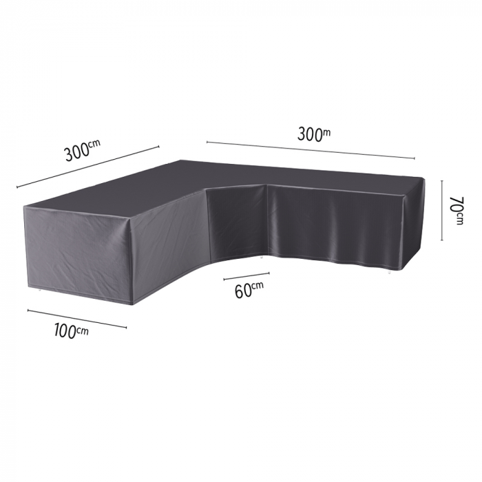 Beschermhoes voor hoek loungeset trapeze 300 x 300 x 100 x 70 cm