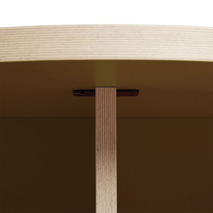 Eettafel rond 130 cm bruin