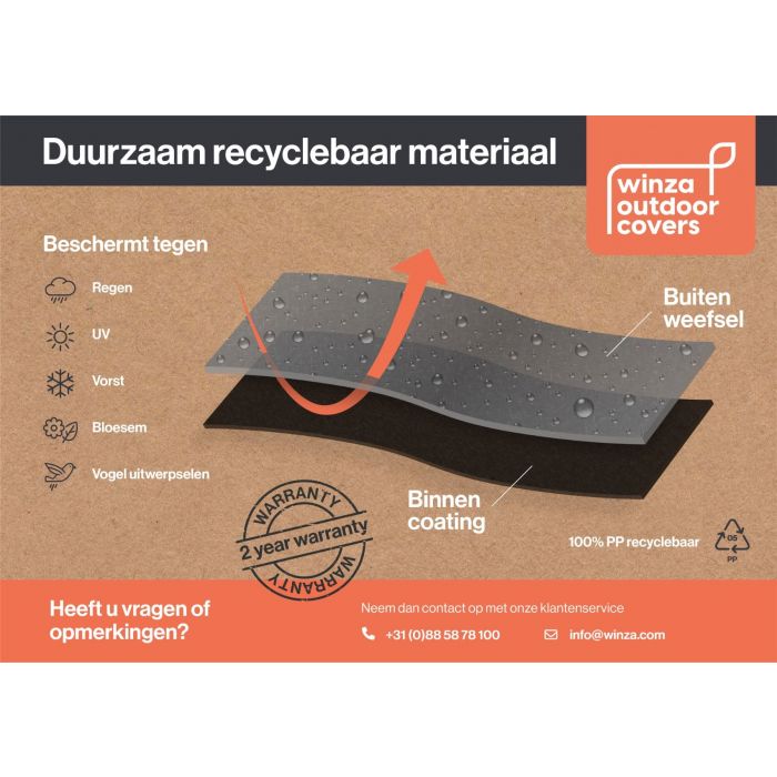 Beschermhoes voor loungeset 250 x 250 x 75 cm