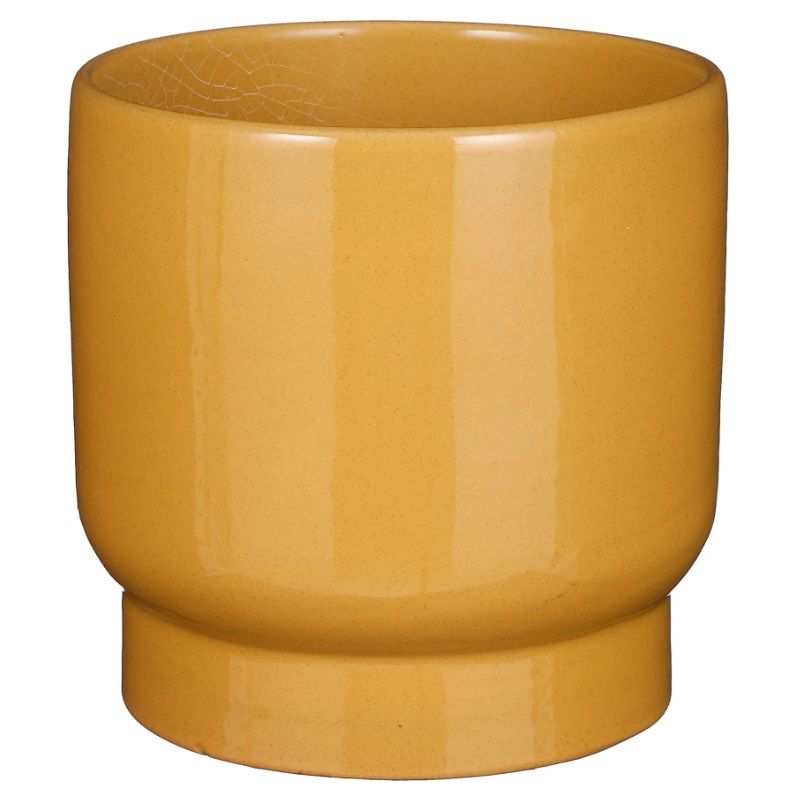 Thiago pot rond oker - h14xd15cm
